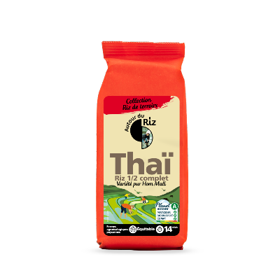 Riz thaï 1/2 complet Commerce équitable, Autour du Riz, 500g