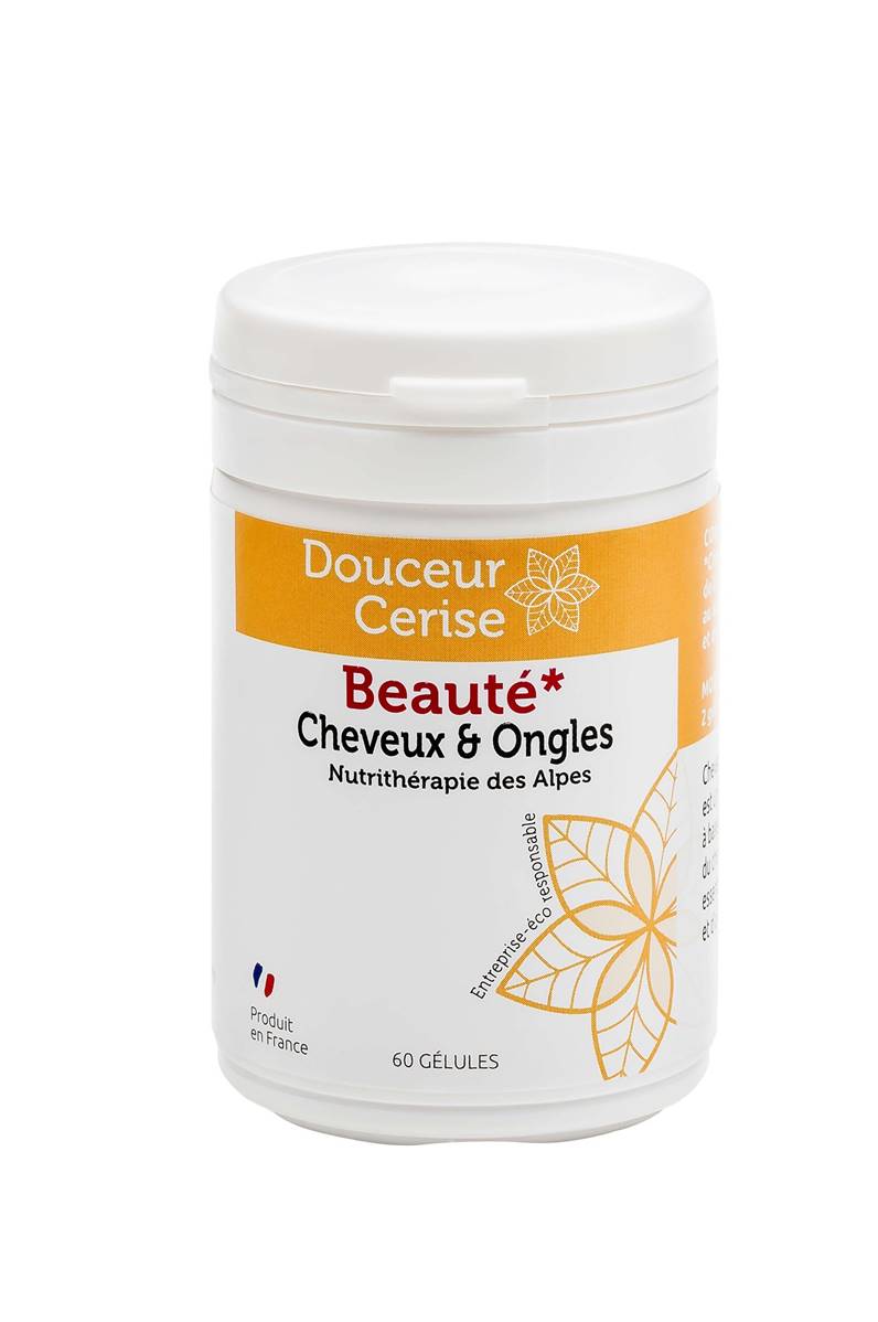 Cheveux & Ongles, Douceur Cerise, 60 gélules