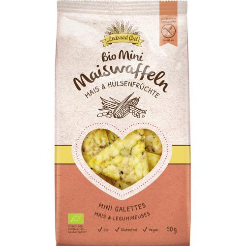 Mini galettes de maïs & légumineuses BIO, Leib und Gut, 90g*