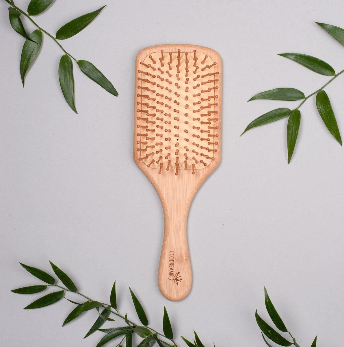 Brosse à cheveux en bambou 23cm - rectangle