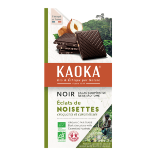 Chocolat noir noisette, Kaoka, 100g*