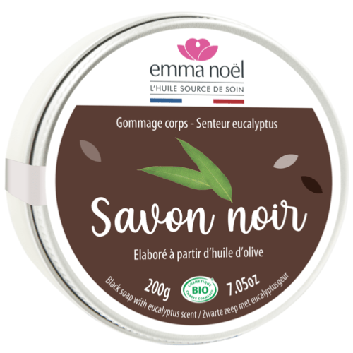 Bio-Schwarze Hammam-Seife Eukalyptus, Emma Noël, 200g