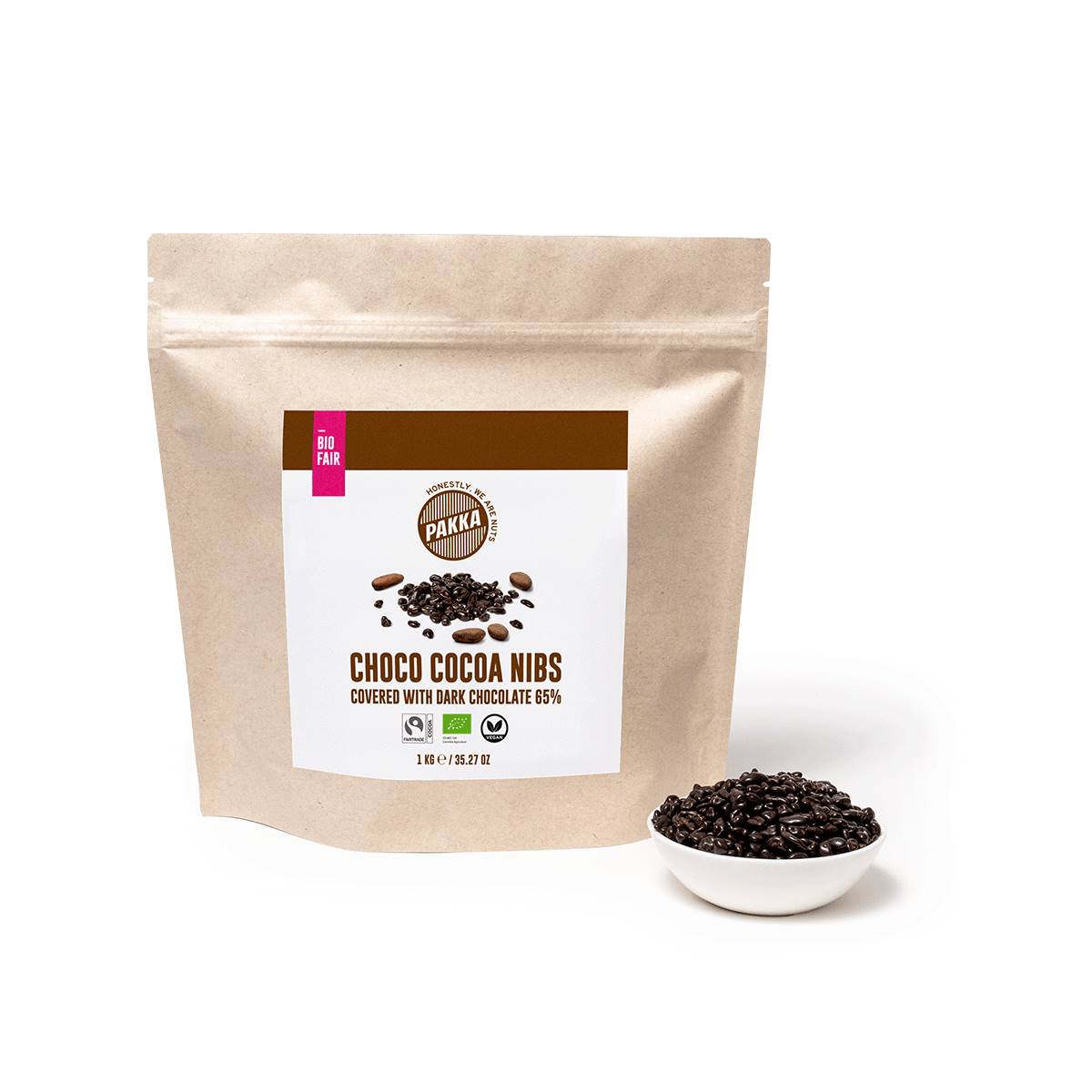 Nibs de cacao chocolatés, Pakka, 1kg*