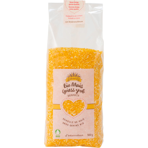 Semoule de maïs gros Bramata BIO (Label Knospe) Import, Leib und Gut, 500g*
