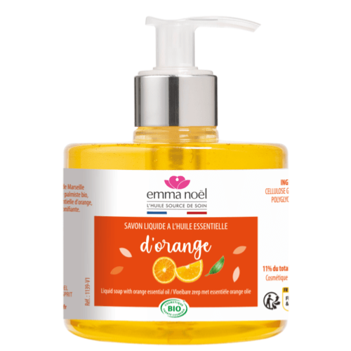 Savon liquide HE Orange Bio, Emma Noël, 300ml*