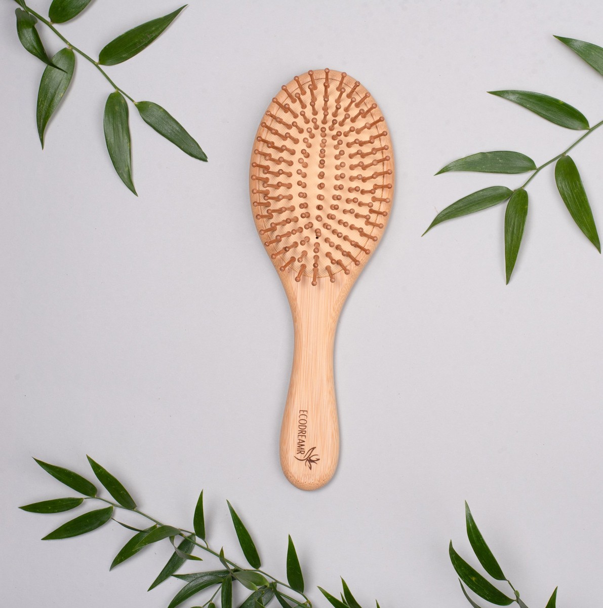 Brosse à cheveux en bambou 23cm - ovale