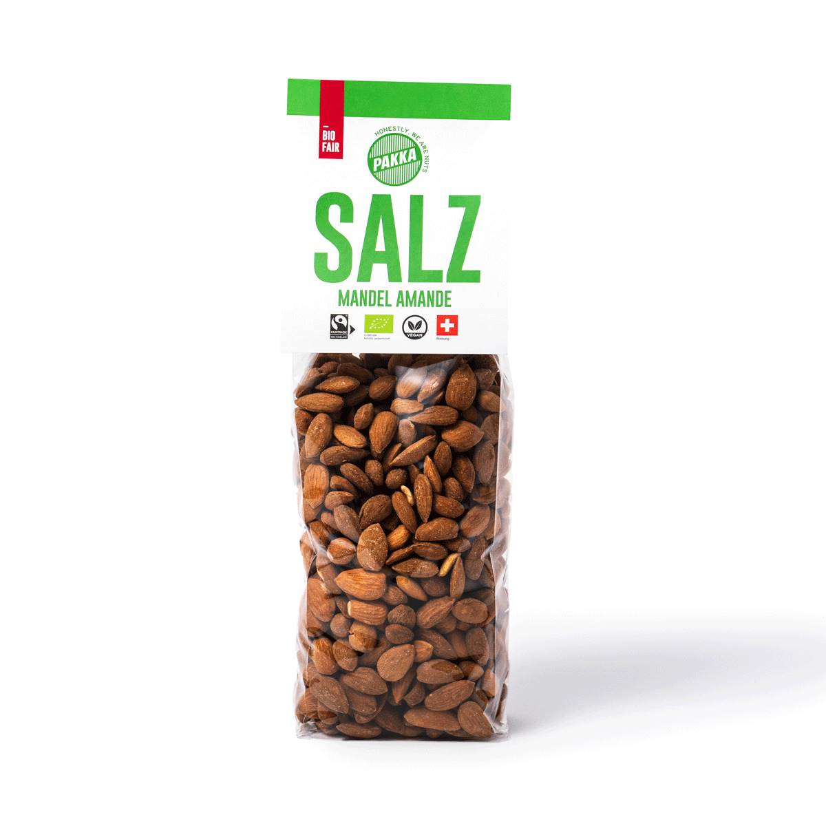 Amandes grillées au sel marin, Pakka, 450g*