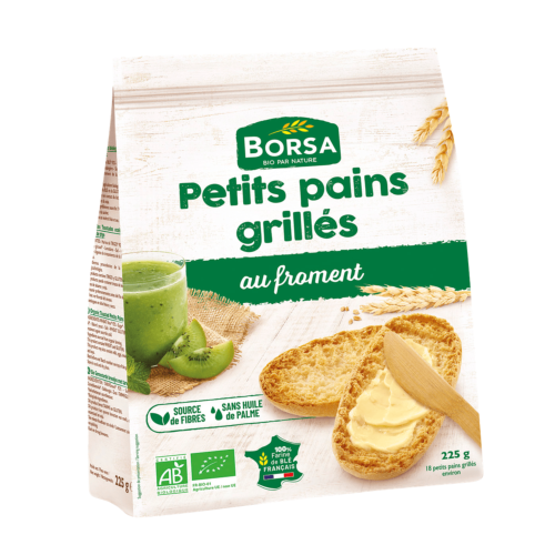 Petit pain grillé au froment, Borsa, 225g*