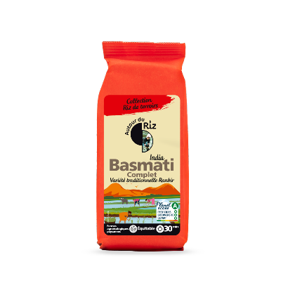 Riz Basmati complet Commerce équitable, Autour du Riz, 500g