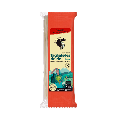 Tagliatelles de riz blanc 200g Fabriquées en France & Commerce équitable, Autour du Riz, 200g