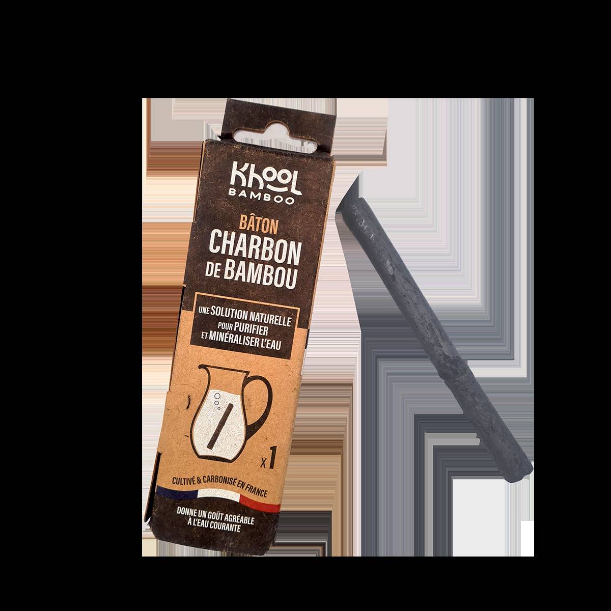 Charbon bambou bâton x1, Khool Bambou, 27g