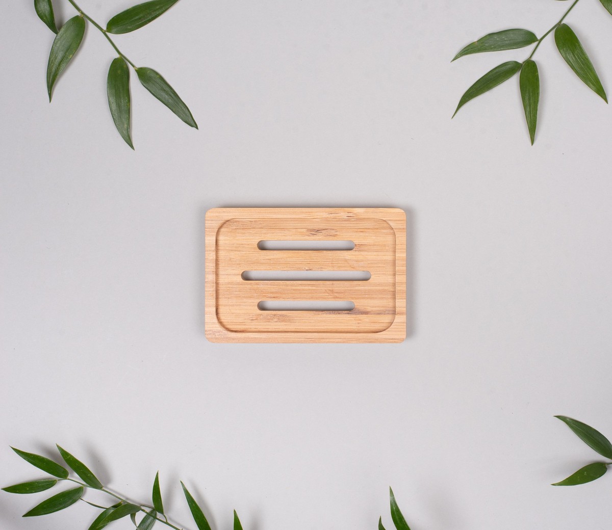 Porte-savon en bambou - rectangle