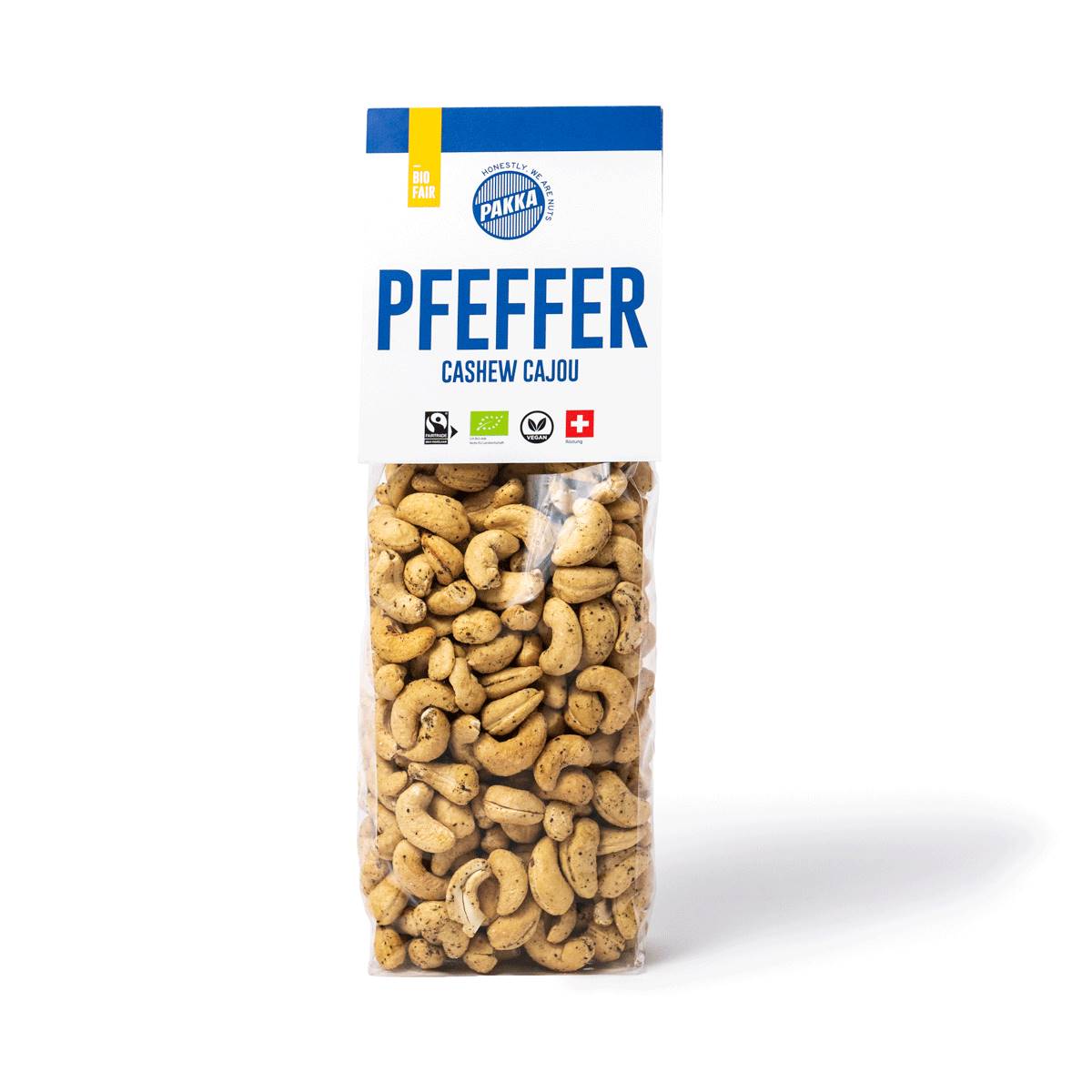 Noix de cajou grillées au poivre Malabar, Pakka, 450g*