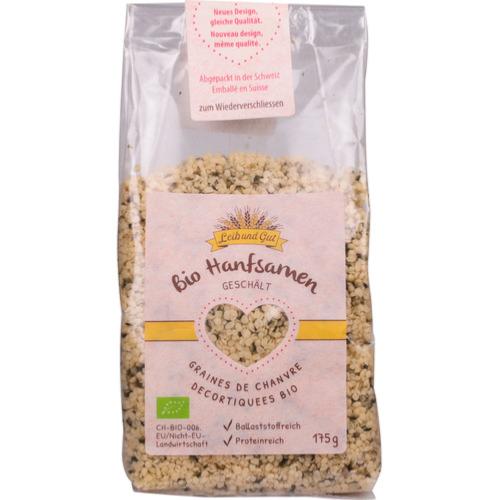 Graines de chanvre décortiquées BIO, Leib und Gut, 175g*