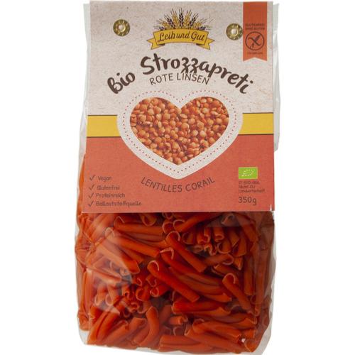 Strozzapreti lentilles rouges BIO, Leib und Gut, 350g*