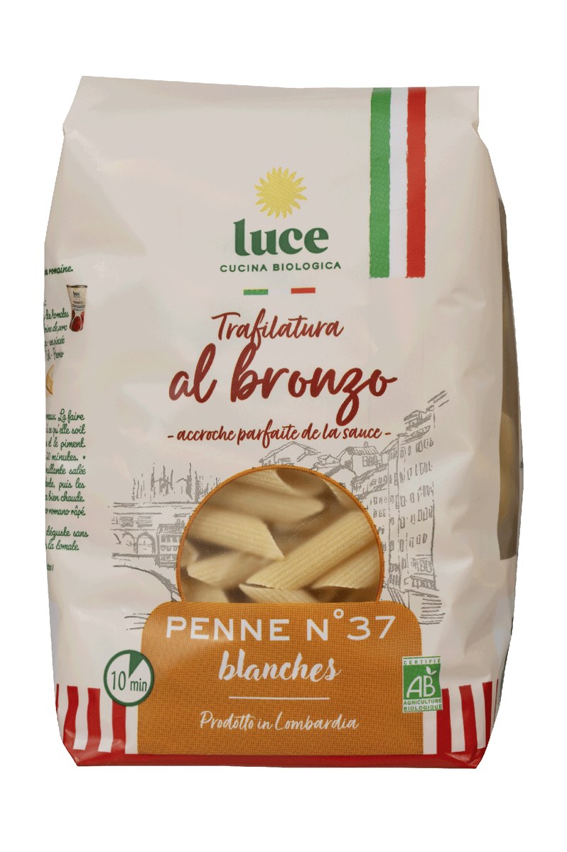 Penne blanches bronze, Luce, 500g*