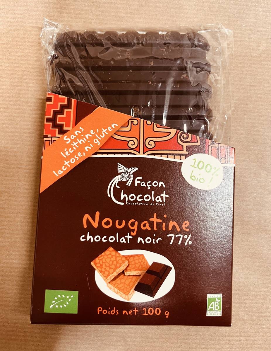 Tablette à la nougatine, Façon Chocolat, 80g*