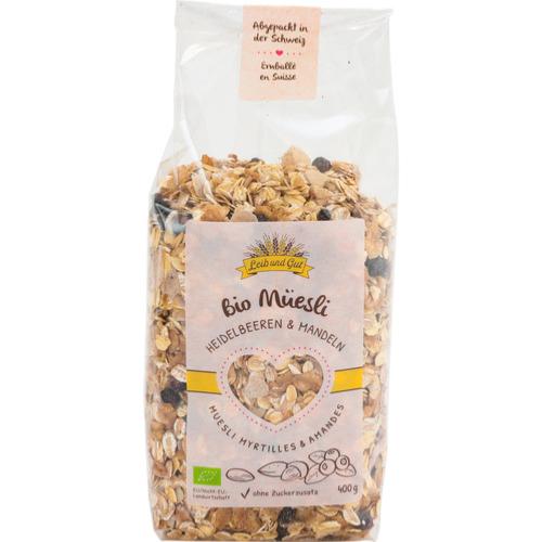 Muesli myrtilles & amandes BIO, Leib und Gut, 400g*