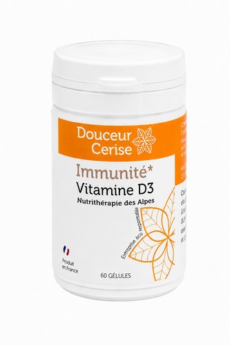 Vitamine D3, Douceur Cerise, 60 capsules*