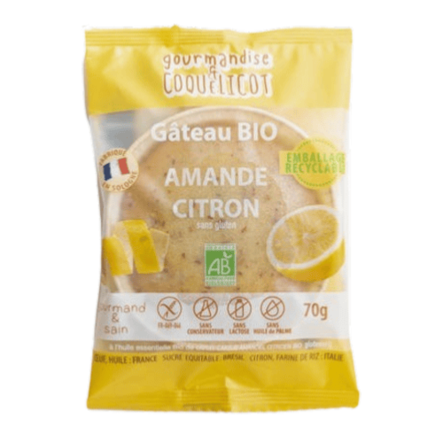 Gâteau amande citron sans gluten, Gourmandise & Coquelicot, 70g*