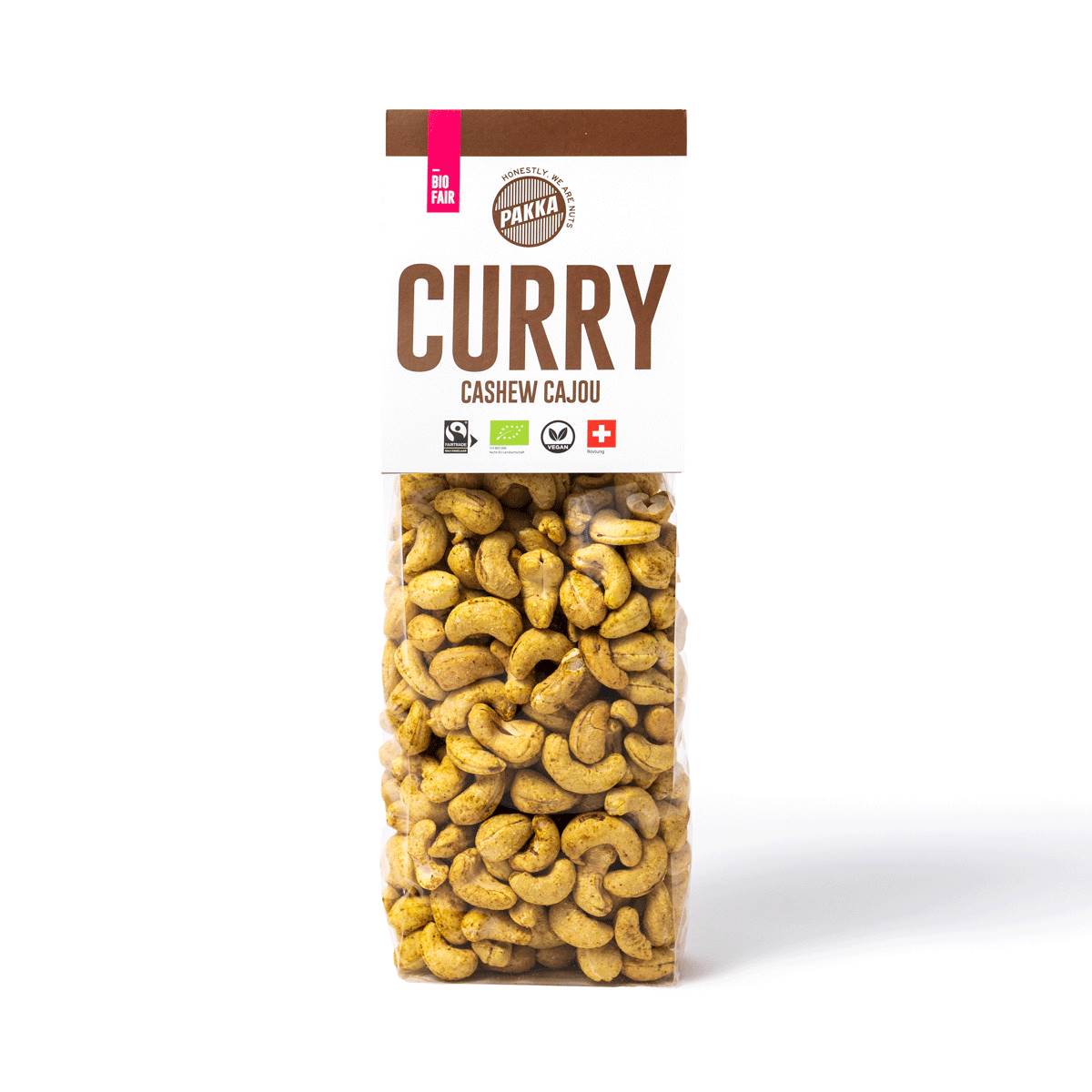 Noix de cajou grillées au curry Madras, Pakka, 450g*