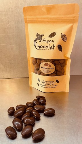 Amandes grillées, Façon Chocolat, 120g*