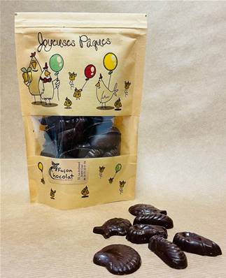 Friture NOIR, sachet noir, Façon Chocolat, 120g