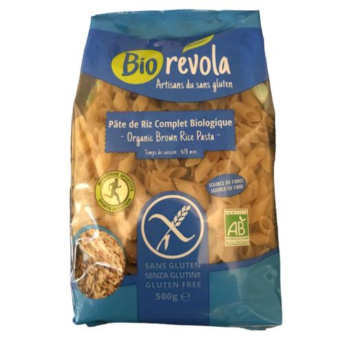 Mezze penne riz complet sans gluten, BioRévola, 500g*
