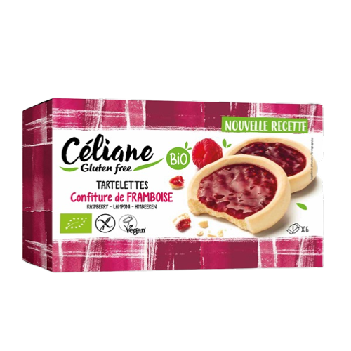 Tartelettes sans gluten à la framboise, Céliane Glutenfree, 130g*