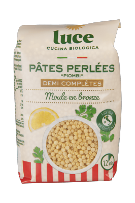 Pâtes perle piombi demi-complet, Luce, 500g*