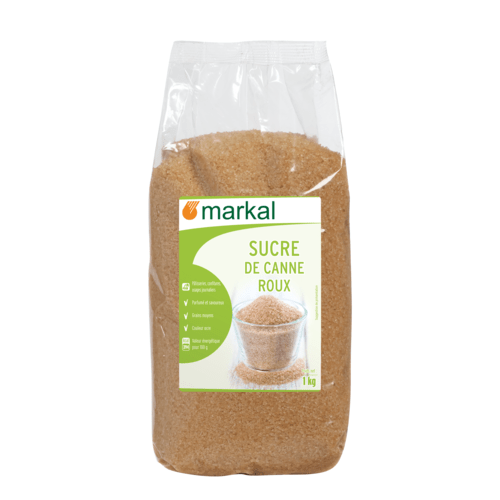 Sucre de canne roux cristallisé, Markal, 1kg*
