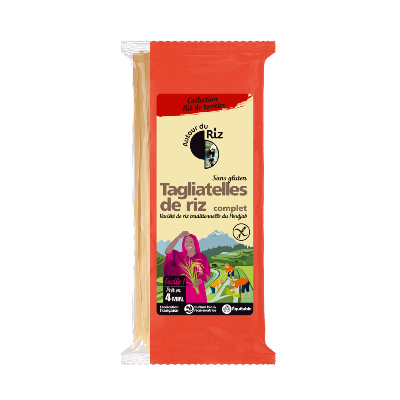 Tagliatelles de riz complet Fabriquées en France & équitables, Autour du Riz, 400g