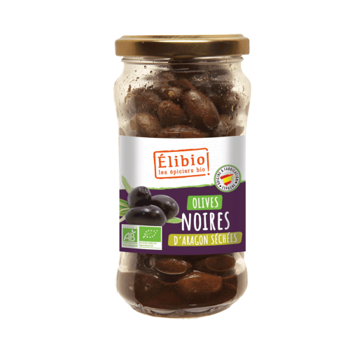Olives noires séchées d'Aragon, Elibio, 210g*