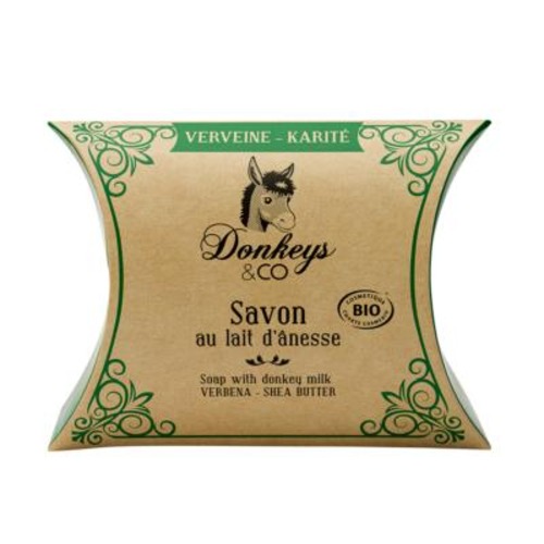 Savon au lait d'ânesse à l'huile essentielle de verveine et au karité, Donkeys & Co, 100g*
