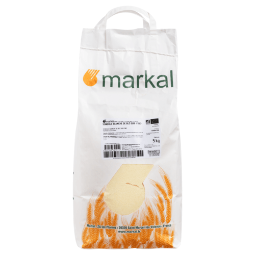 Semoule de blé dur blanche fine, Markal, 5kg*