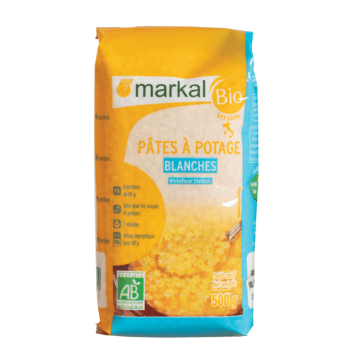 Pâtes à potage blanches blé dur, Markal, 500g*