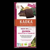 Chocolat noir 70% quinoa soufflé, Kaoka, 100g