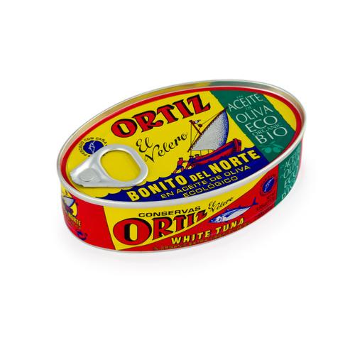 Thon à l'huile d'olive vierge extra BIO - 1/4 oval, Ortiz, 112g*