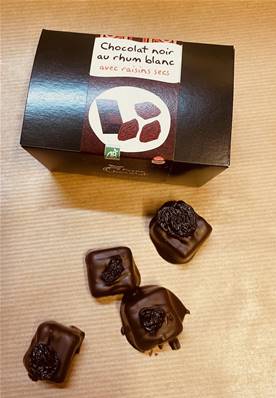 Chocolat noir au rhum blanc, ballotin, Façon Chocolat, 150g
