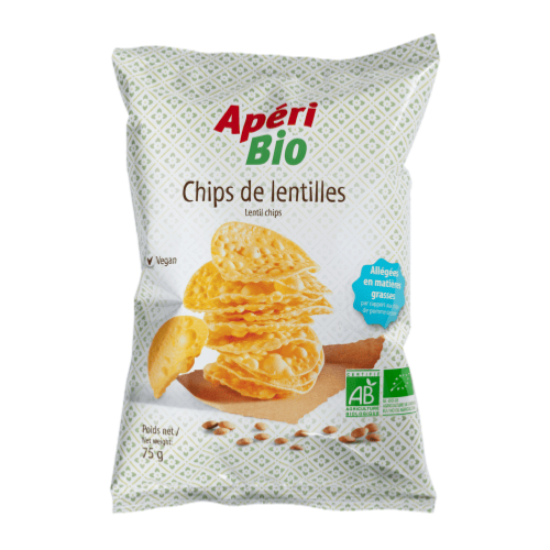 Chips aux lentilles, Apéri Bio, 75g*