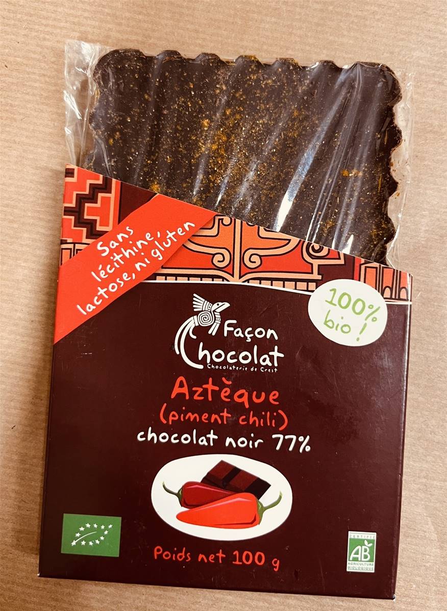 Tablette aztèque épices chili-piment, Façon Chocolat, 80g*