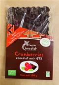 Tablette aux cranberries, Façon Chocolat