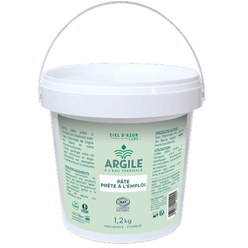 Pâte d'argile verte prête à l'emploi, Ciel d'Azur, 1.2kg*