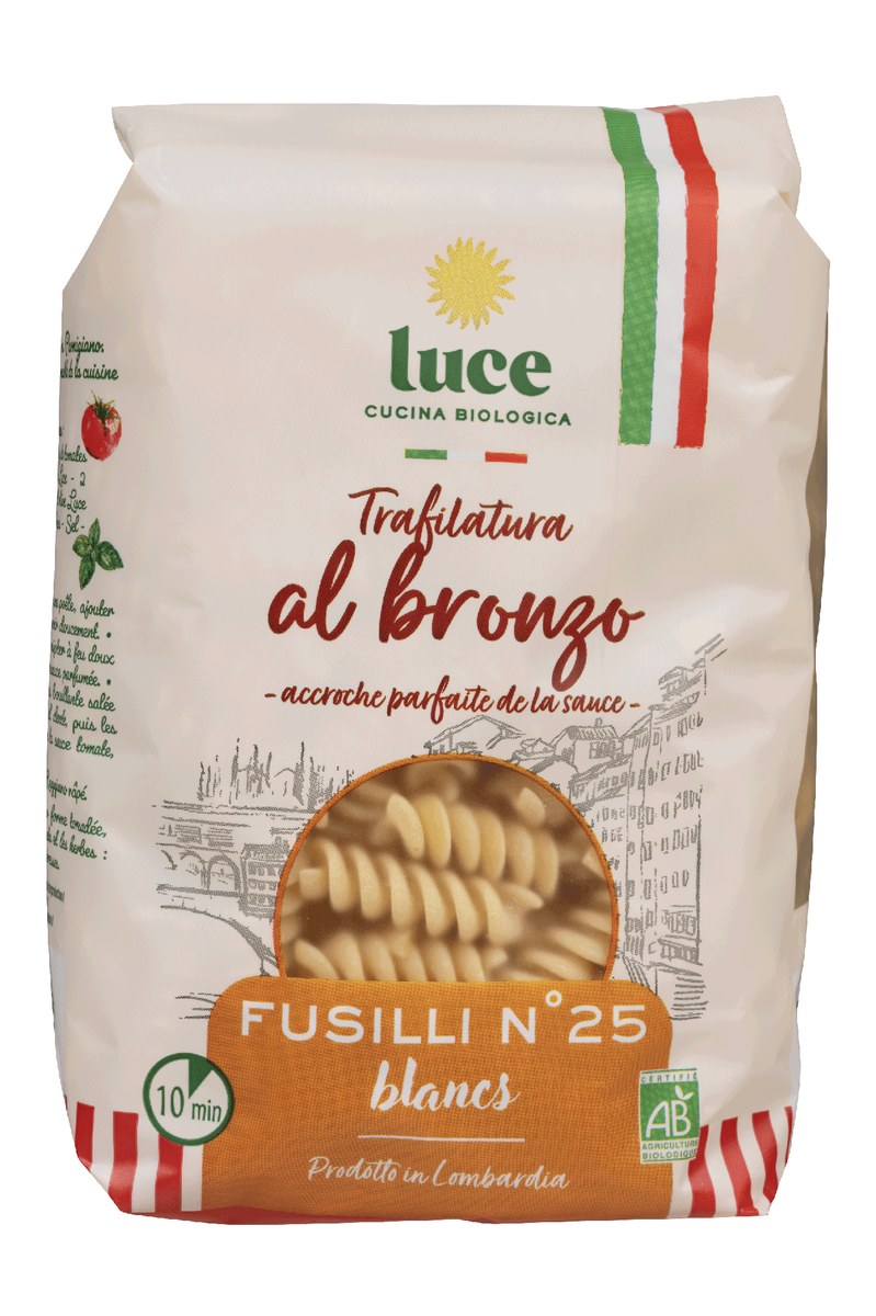 Fusilli blancs bronze, Luce, 500g*
