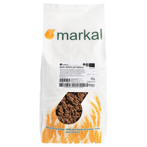 Muesli croustillant chocolat noir intense, Markal, 3kg*