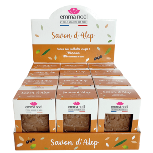 Savon Alep Bio, Emma Noël, 200g présentoir x12*