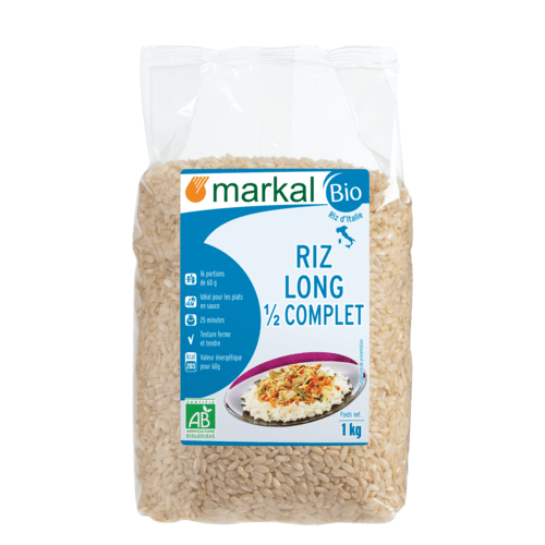 Riz long 1/2 complet, Markal, 1kg*