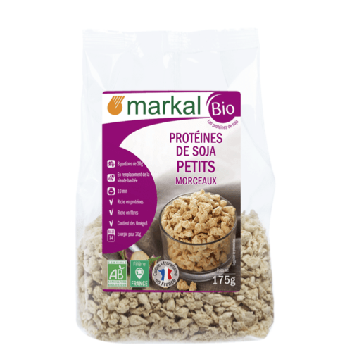 Protéines de soja petits morceaux, Markal, 175g*