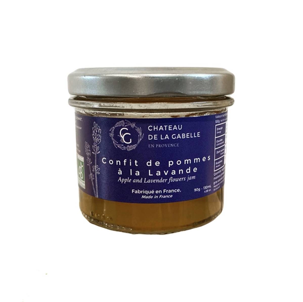 Confit Pommes lavande, Château de la Gabelle, 90g