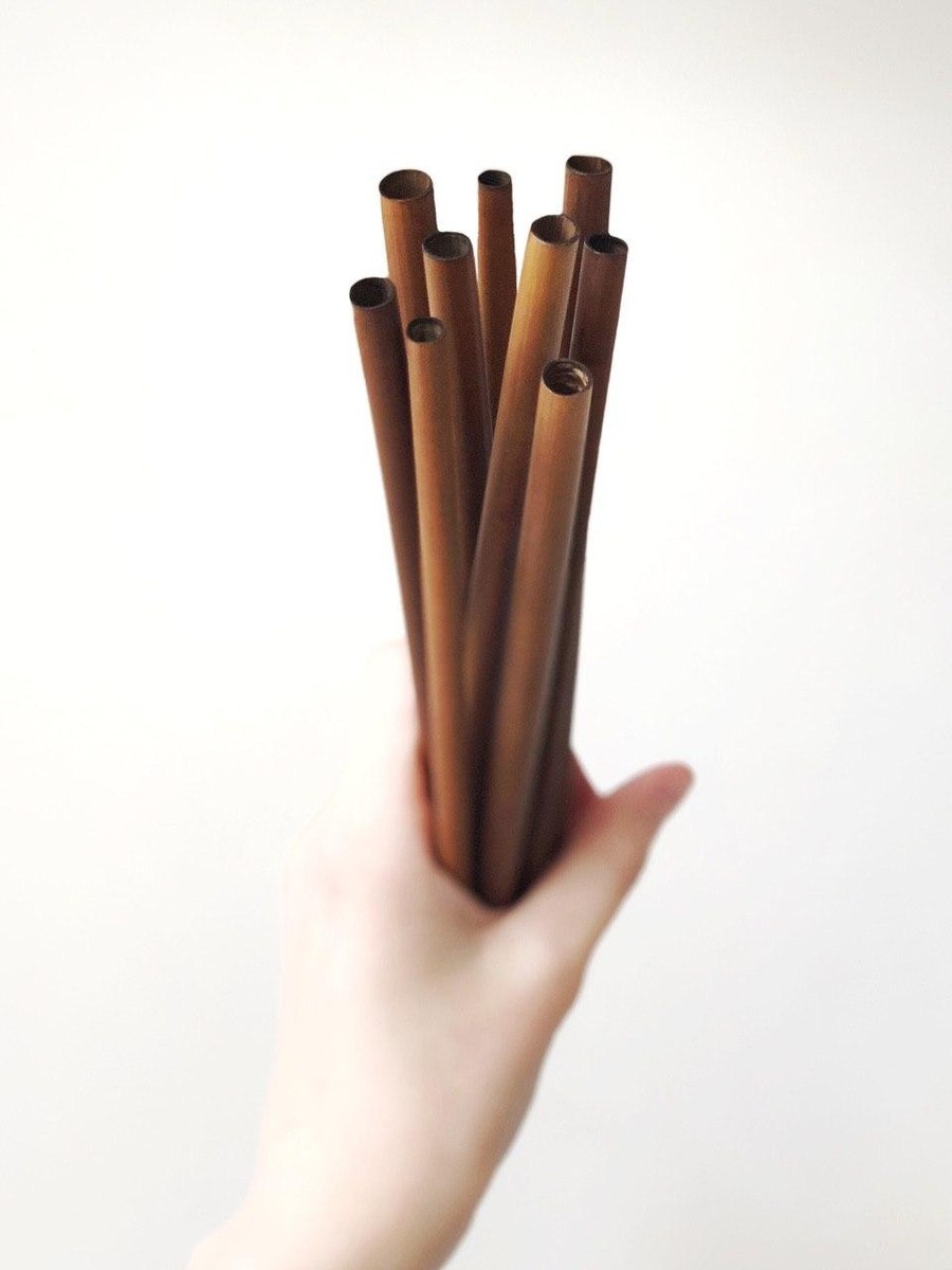 Paille en roseau Medium Dark 20cm, 500pcs